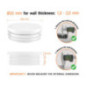 Round plastic tube inserts 32 mm in White colour 10 pieces