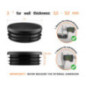 Round plastic tube inserts 3"  in Black colour 10 pieces