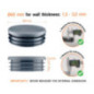 Round plastic tube inserts 60 mm in Anthracite colour 10 pieces