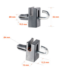 Tension wire brackets with hook nail for fencing with a 10-year guarantee