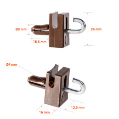 Tension wire brackets with hook nail for fencing with a 10-year guarantee