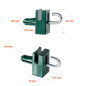 Plastic holder with hooked nail for wire mesh tensioning wire - Green