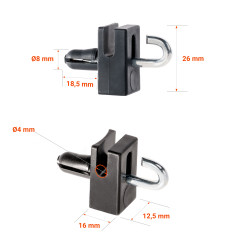 Tension wire brackets with hook nail for fencing with a 10-year guarantee