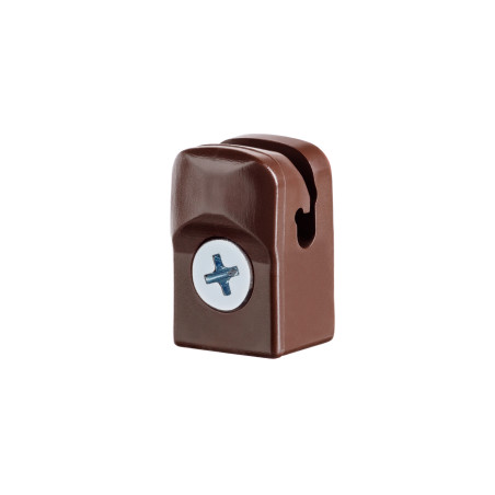 Plastic holder with screw for tensioning wire - Brown