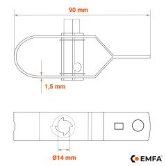 Tensioner with 90 mm length with a 10-year guarantee!