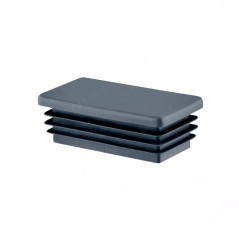 Anthracite Rectangular end caps for 30x60 mm steel box section.
