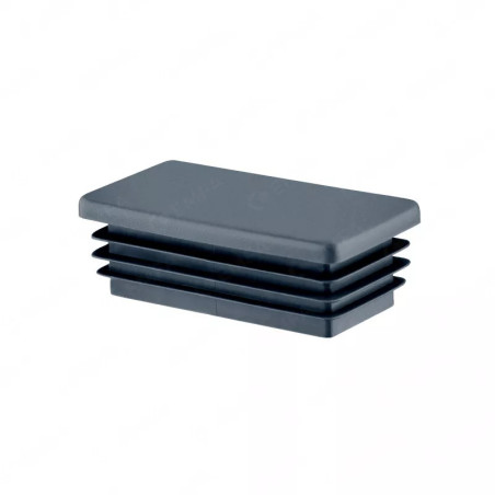 Rectangular end caps for 30x60 mm Anthracite colour Anthracite Rectangular end caps for 30x60 mm steel box section.