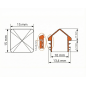 PE Pyramid End Cap for Square Tubes 15x15 EMFA GmbH