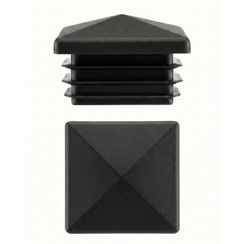 PE Pyramid End Cap for Square Tubes 50x50 Black