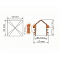 PE Pyramid End Cap for Square Tubes 50x50 EMFA GmbH