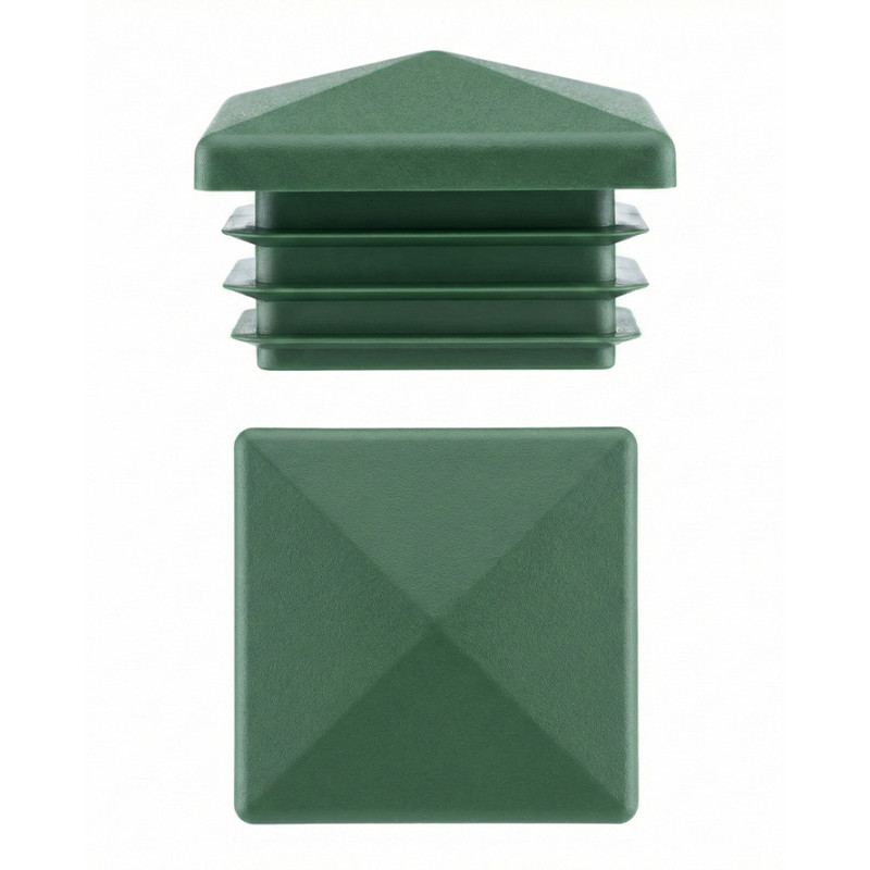 PE Pyramid End Cap for Square Tubes 20x20 Green