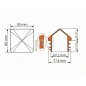 PE Pyramid End Cap for Square Tubes 80x80 EMFA GmbH