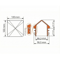 PE Pyramid End Cap for Square Tubes 100x100 EMFA GmbH