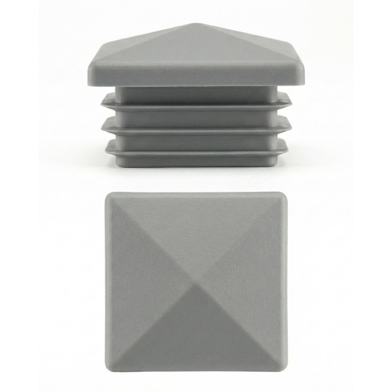 PE Pyramid End Cap for Square Tubes 20x20 Grey PE Pyramid End Cap for Square Tubes 20x20 Grey