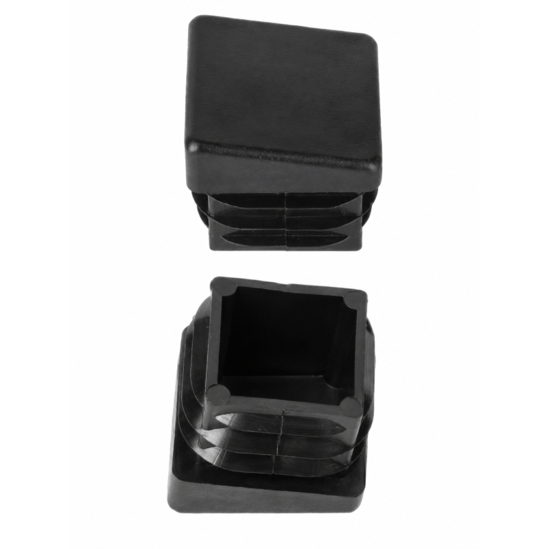 Angled square insert cap 20x20 mm Black Angled square insert cap 20x20 mm Black