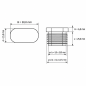 Angled oval tube insert 15x30 mm Black Angled oval tube insert 15x30 mm oval tube end cap 15x30 EMFA GmbH