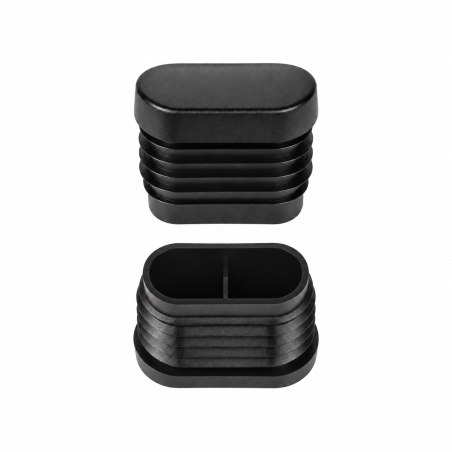 Angled oval tube insert 20x38 mm oval tube end cap 20x38 EMFA GmbH