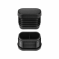 Angled oval tube insert 20x38 mm oval tube end cap 20x38 EMFA GmbH