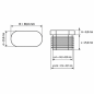 Angled oval tube insert 20x38 mm oval tube end cap 20x38 EMFA GmbH