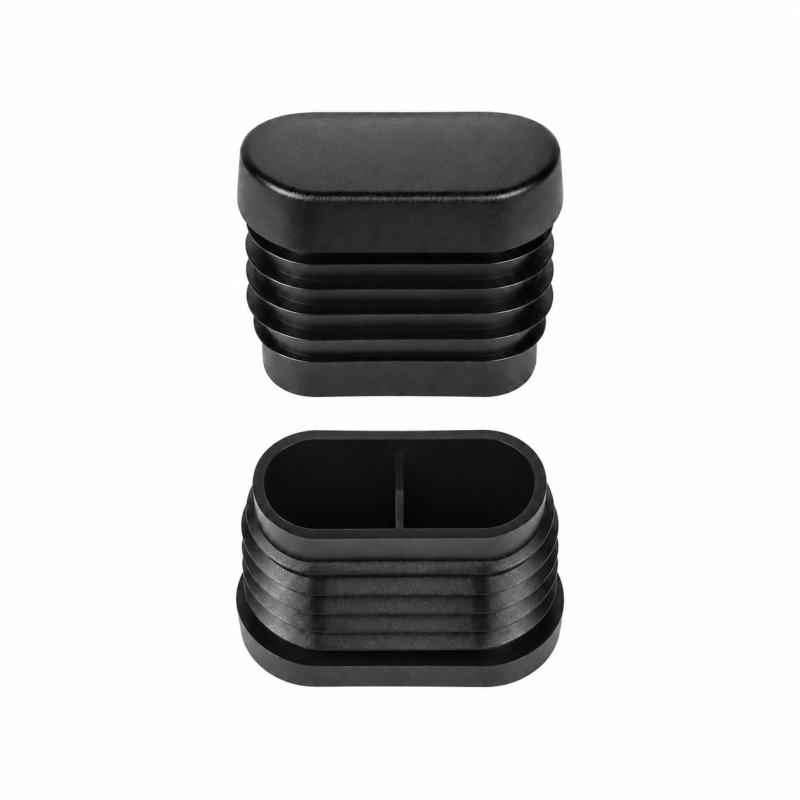 Angled oval tube insert 20x40 mm Black Angled oval tube insert 20x40 mm Black