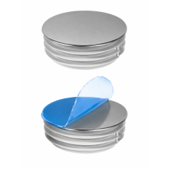 Round insert cap with chrome-plated metal cover 25 mm chrome tube plug 25 EMFA GmbH