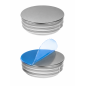 Round insert cap with chrome-plated metal cover 50 mm Chrome effect Round insert cap with chrome-plated metal cover 50 mm chrome tube plug 50 EMFA GmbH