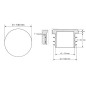 Round tube insert with reflective sticker 140 mm round tube end cap 140 EMFA GmbH