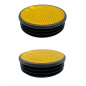 Round tube insert with reflective sticker 90 mm Black Round tube insert with reflective sticker 90 mm round tube end cap 90 EMFA GmbH