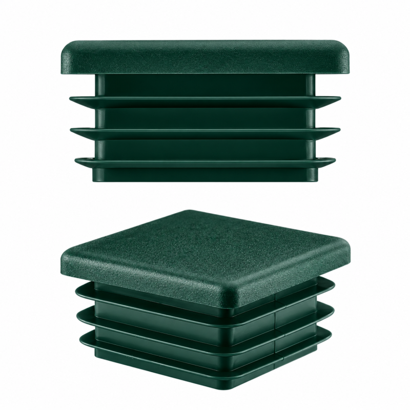 Square end caps for steel box section 60x60 mm Green colour Square end caps for steel box section 60x60 mm Green colour