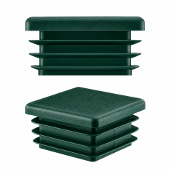 Square end caps for steel box section 25x25 mm Green square end cap 25x25 plastic square tube inserts 2,5x2,5 cm End cap fo