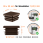 Square end caps for steel box section 30x30 mm Brown square end cap 30x30 plastic square tube inserts 3x3 cm End cap for sq