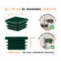 Square end caps for steel box section 50x50 mm Green square end cap 50x50 plastic square tube inserts 5x5 cm End cap for sq