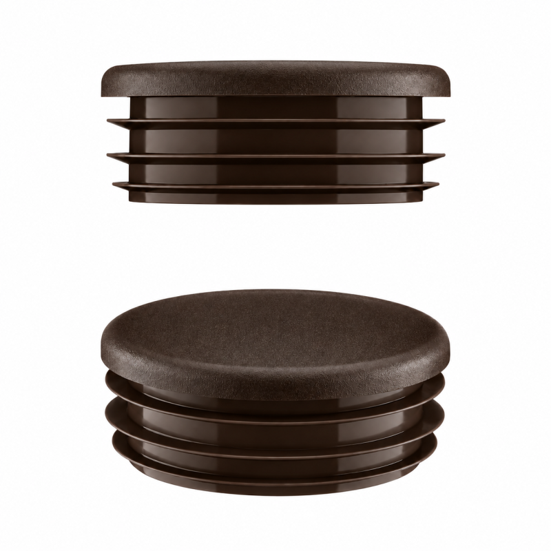 Round plastic tube inserts 60 mm in Brown colour