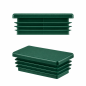 Rectangular end caps for 20x30 mm steel box section. Green rectangular tube caps, plastic caps, end caps from EMFA.