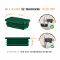 Rectangular end caps for 20x40 mm steel box section. Green rectangular tube caps, plastic caps, end caps from EMFA.
