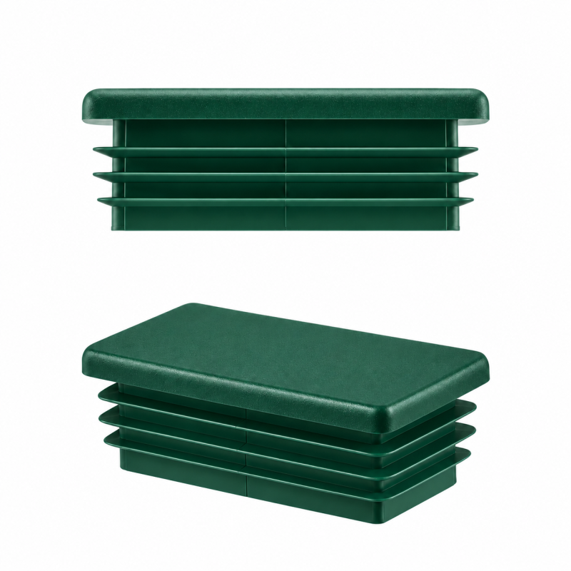 Rectangular end caps for 40x60 mm Green colour