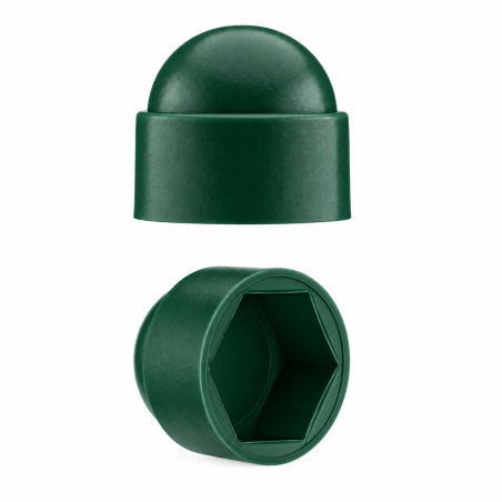 Acorn nut cap M10 key 17 Green 10 year guarantee!