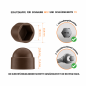 Acorn nut cap M12 key 19 Brown 10 year guarantee!