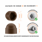 Acorn nut cap M8 key 13 Brown 10 year guarantee!