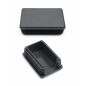 Rectangular ribbed insert with cut-out and bend for fence posts 60x40 mm Anthracite Rectangular ribbed insert with cut-out and bend for fence posts 60x40 mm ribbed post insert EMFA GmbH