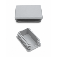 Rectangular ribbed insert with cut-out and bend for fence posts 60x40 mm ribbed post insert EMFA GmbH