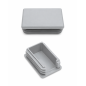 Rectangular ribbed insert with cut-out and bend for fence posts 60x40 mm Grey Rectangular ribbed insert with cut-out and bend for fence posts 60x40 mm ribbed post insert EMFA GmbH