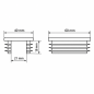 Rectangular ribbed insert with cut-out and bend for fence posts 60x40 mm ribbed post insert EMFA GmbH