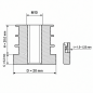 Threaded insert for round tubes in PA 20 mm M10 threaded insert for round tubing 20 EMFA GmbH