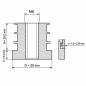 Threaded insert for round tubes in PA 20 mm M8 threaded insert for round tubing 20 EMFA GmbH