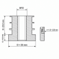 Threaded insert for round tubes in PA 25 mm M10 threaded insert for round tubing 25 EMFA GmbH