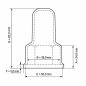 Extended Protective Cap for Bolts and Nuts with Washer Seat PE M27 H80 bolt and nut covers EMFA GmbH