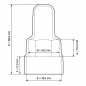 Extended Protective Cap for Bolts and Nuts with Washer Seat PE M16 H66 extended bolt caps M16 EMFA GmbH