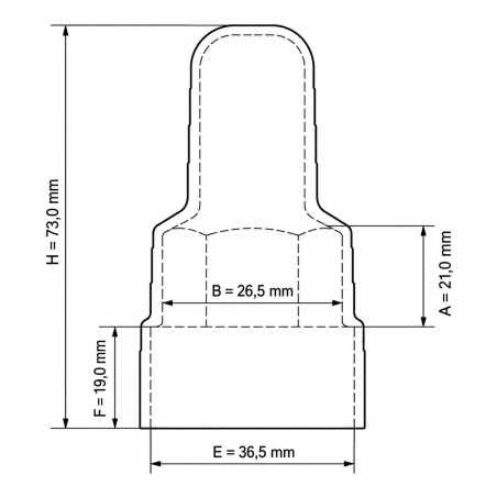 Extended Protective Cap for Bolts and Nuts with Washer Seat PE M18 H73 extended bolt caps M18 EMFA GmbH