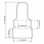 Extended Protective Cap for Bolts and Nuts with Washer Seat PE M18 H73 extended bolt caps M18 EMFA GmbH